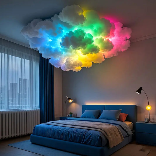 3D Small Lightning Cloud Light, 100cm/39.3in Music Rhythm Color Changing Light Strip - Ideal For Game Rooms, E-Sports, And Bedrooms, Bedroom Ambiance Light