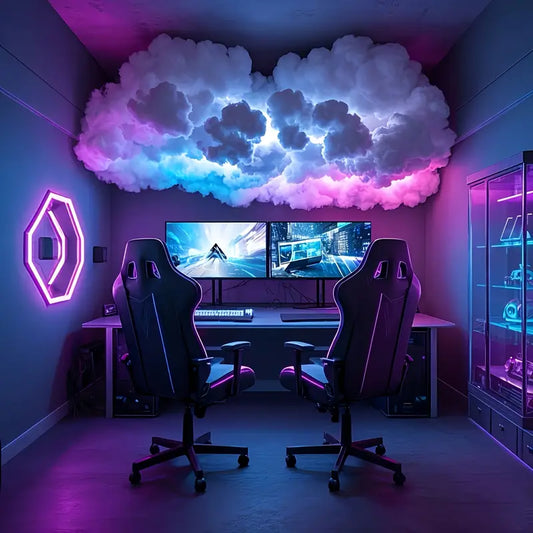 3D Small Lightning Cloud Light, 100cm/39.3in Music Rhythm Color Changing Light Strip - Ideal For Game Rooms, E-Sports, And Bedrooms, Bedroom Ambiance Light